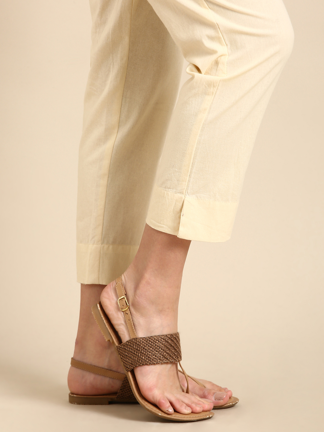 Cream Classic Pants