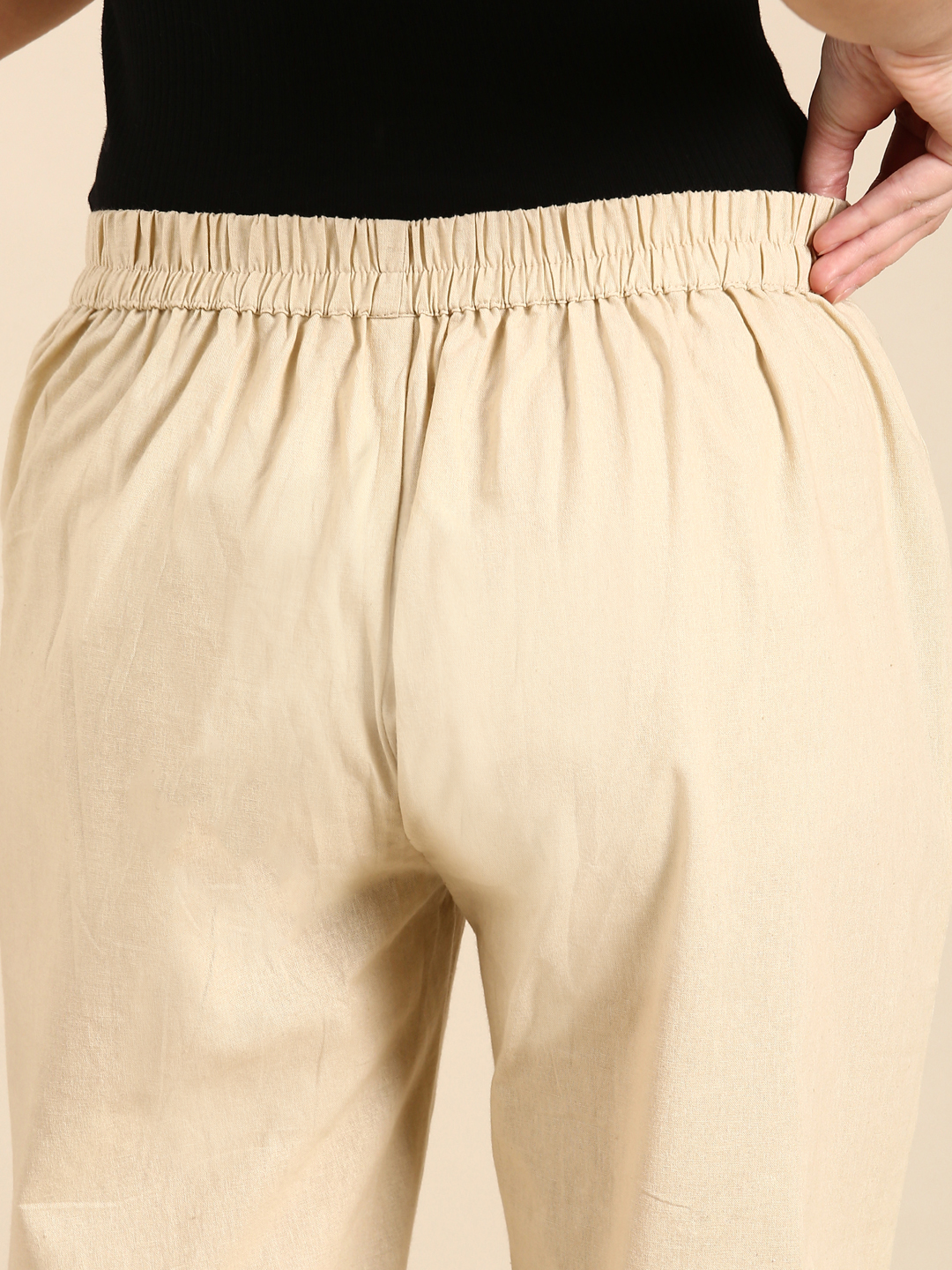 Beige Classic Pants