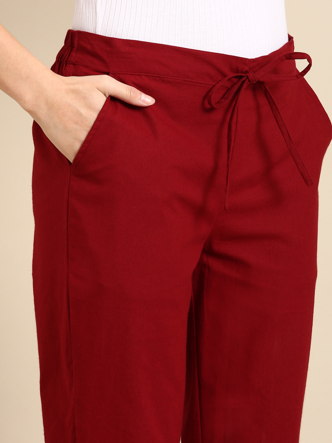 Maroon Classic Pants