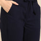 Navy Blue Side Chikan Pants