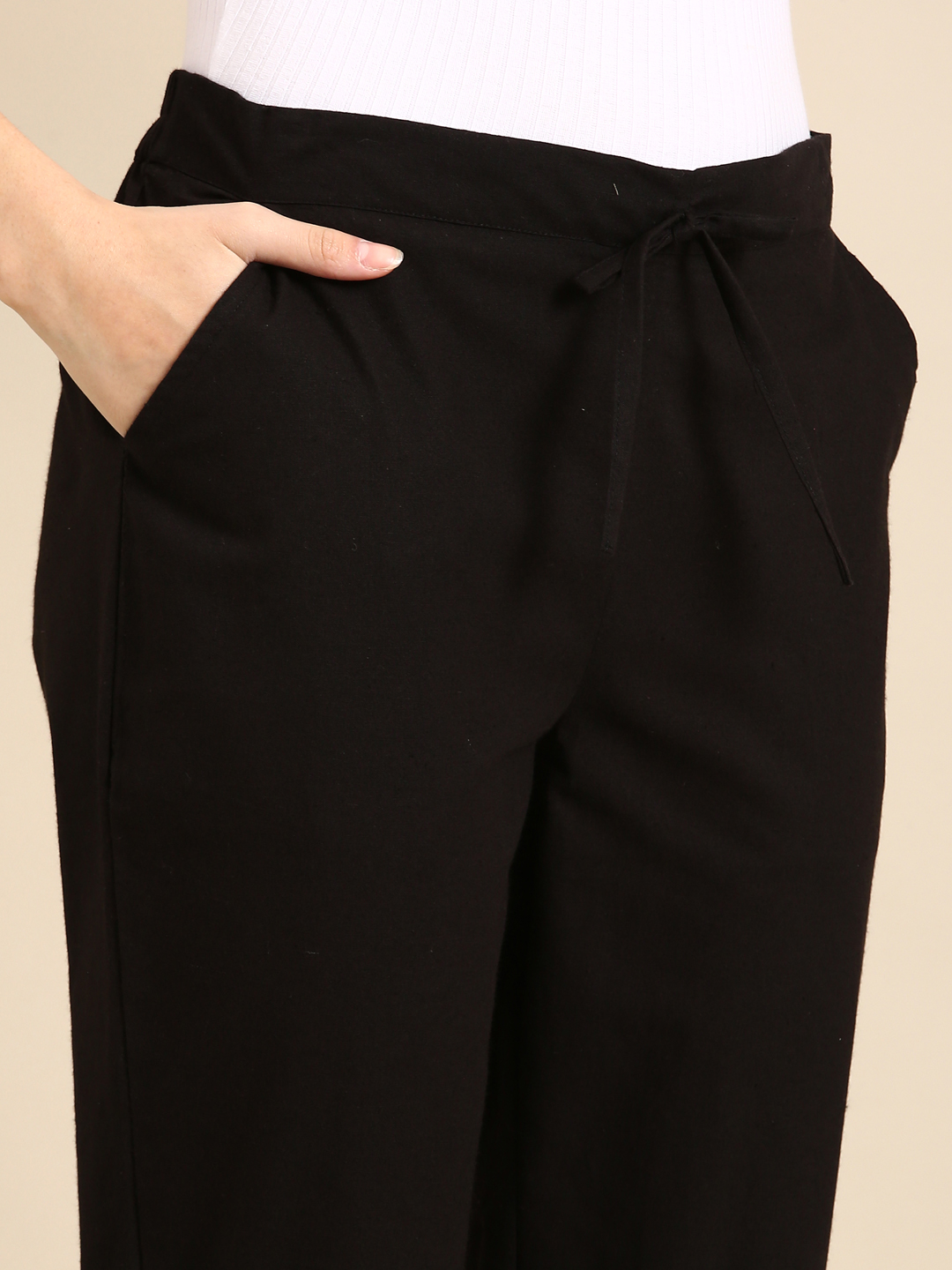 Black Crochet Pants