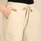 Beige Side Chikan Pants