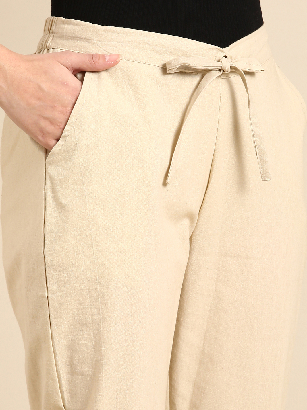 Beige Classic Pants