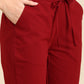 Maroon Side Chikan Pants