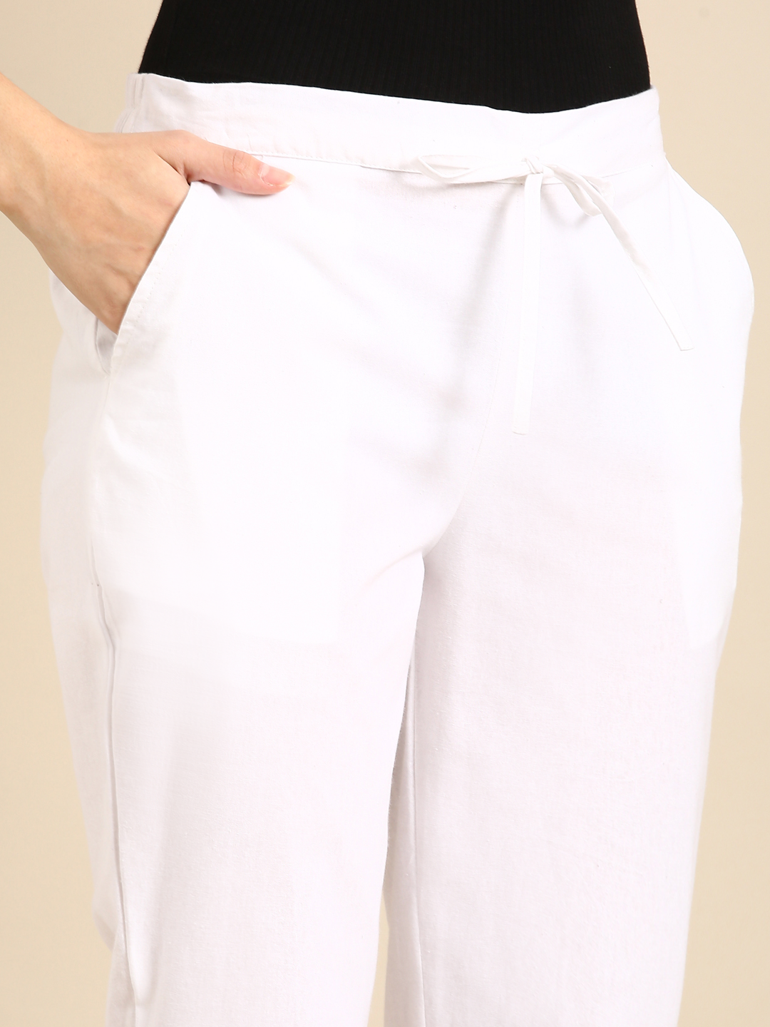 White Classic Pants
