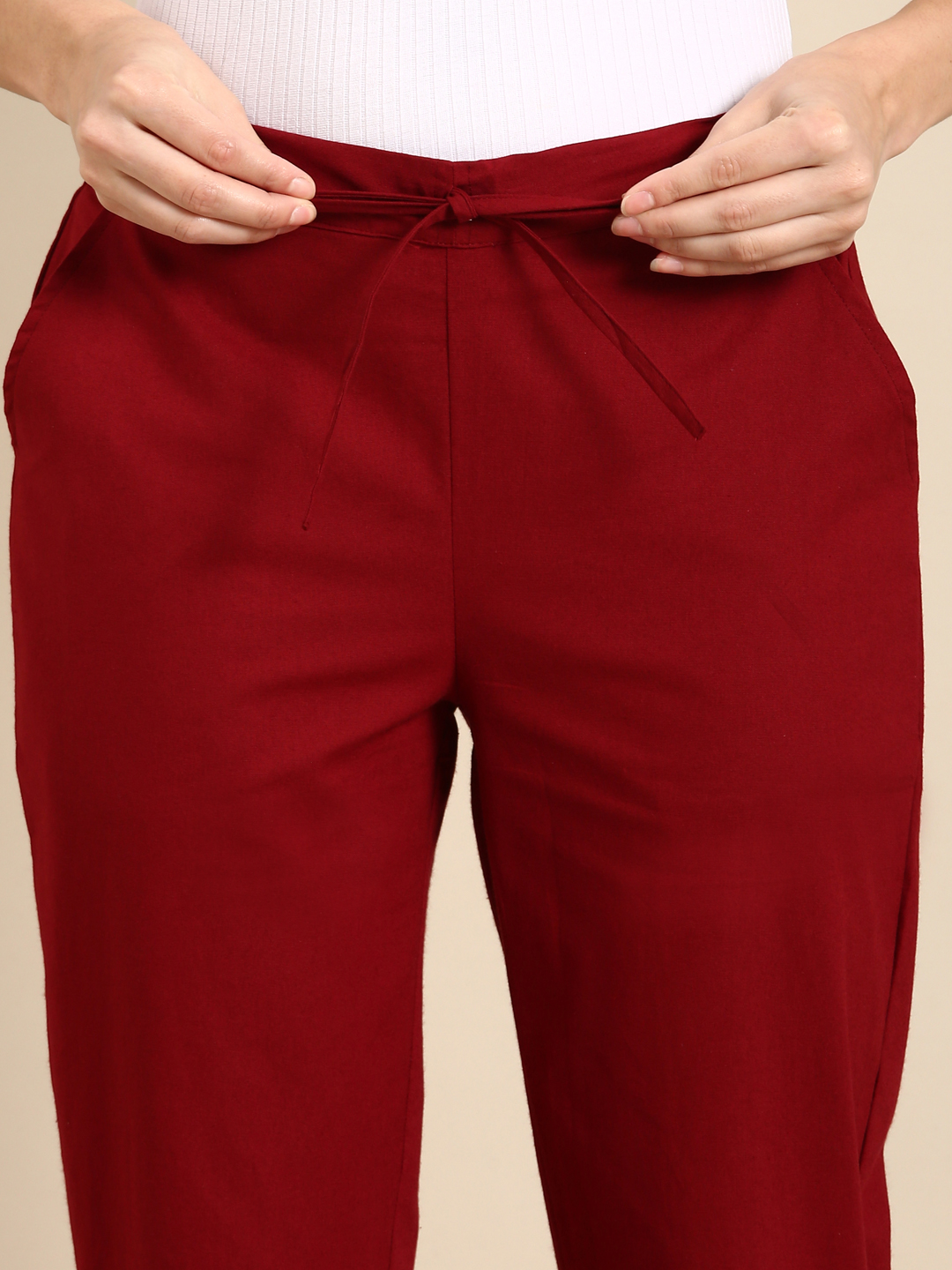 Maroon Classic Pants