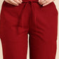 Maroon Side Chikan Pants