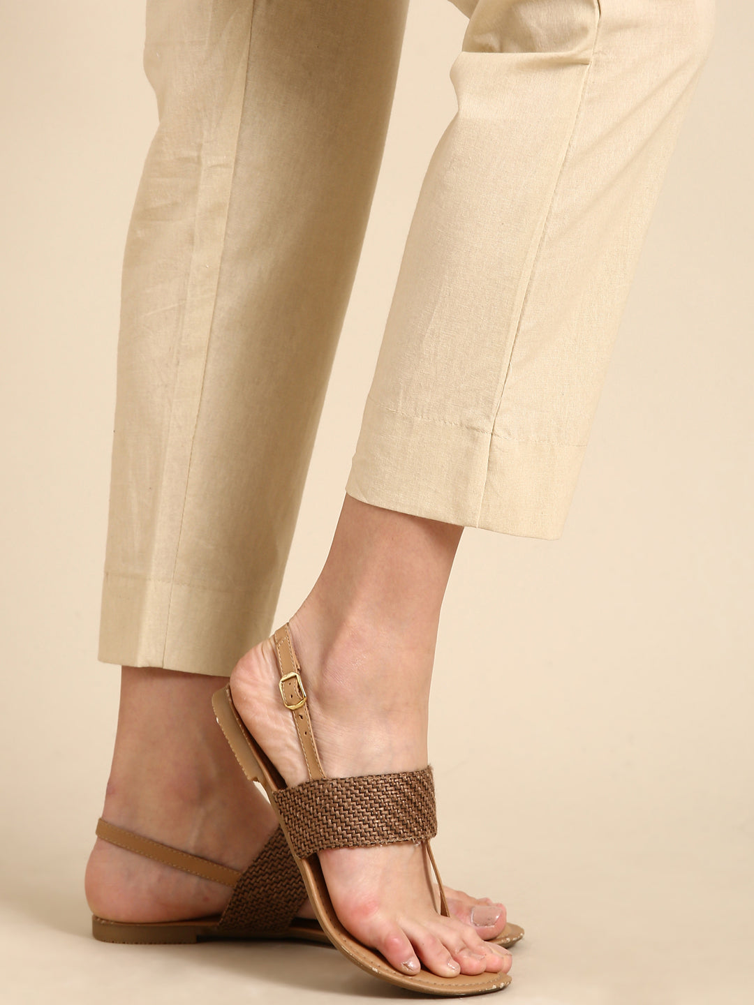Beige Classic Pants