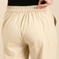 Beige Side Chikan Pants