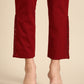 Maroon Side Chikan Pants