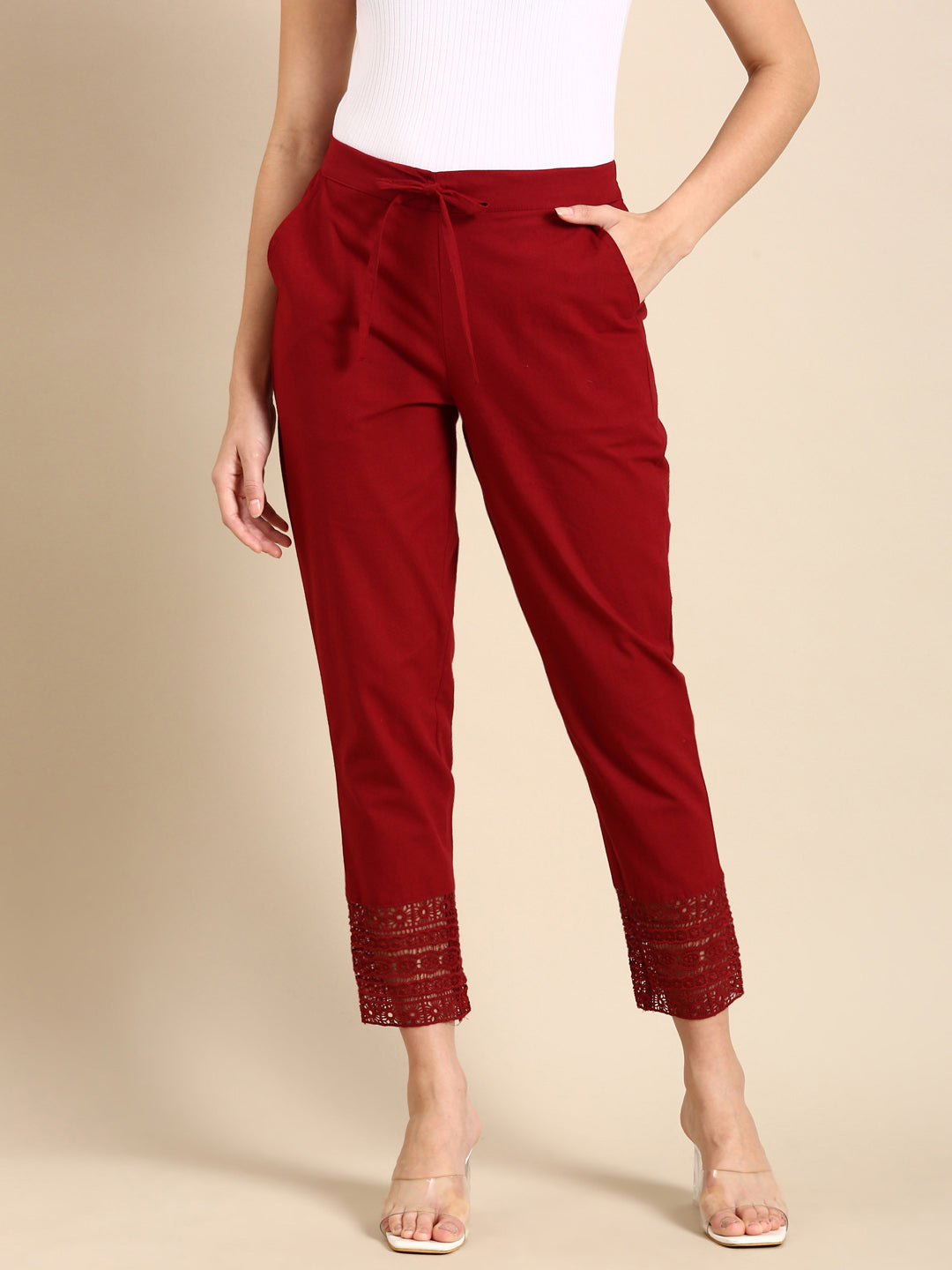 Marron Crochet Pants