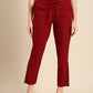 Maroon Side Chikan Pants