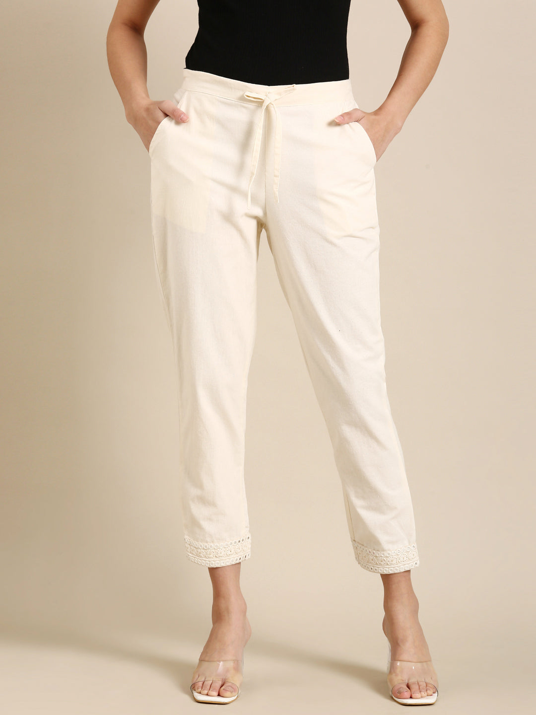 Usha Classic Cream Pants