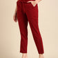 Maroon Side Chikan Pants