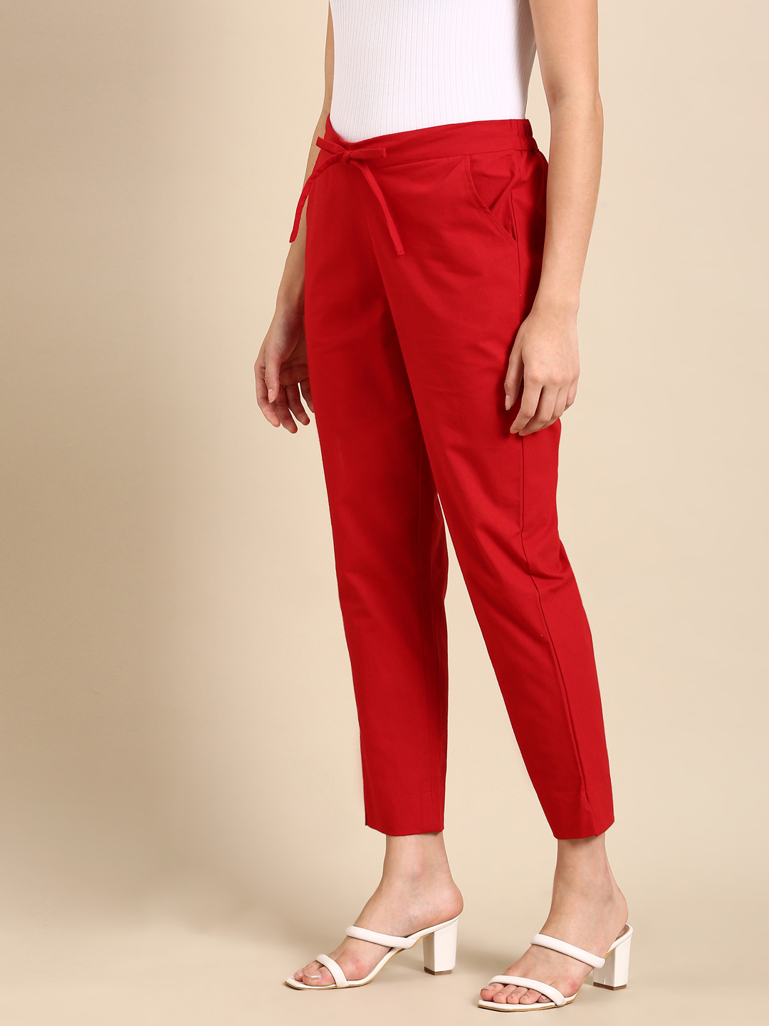 Red Classic Pants
