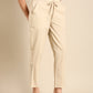 Beige Side Chikan Pants