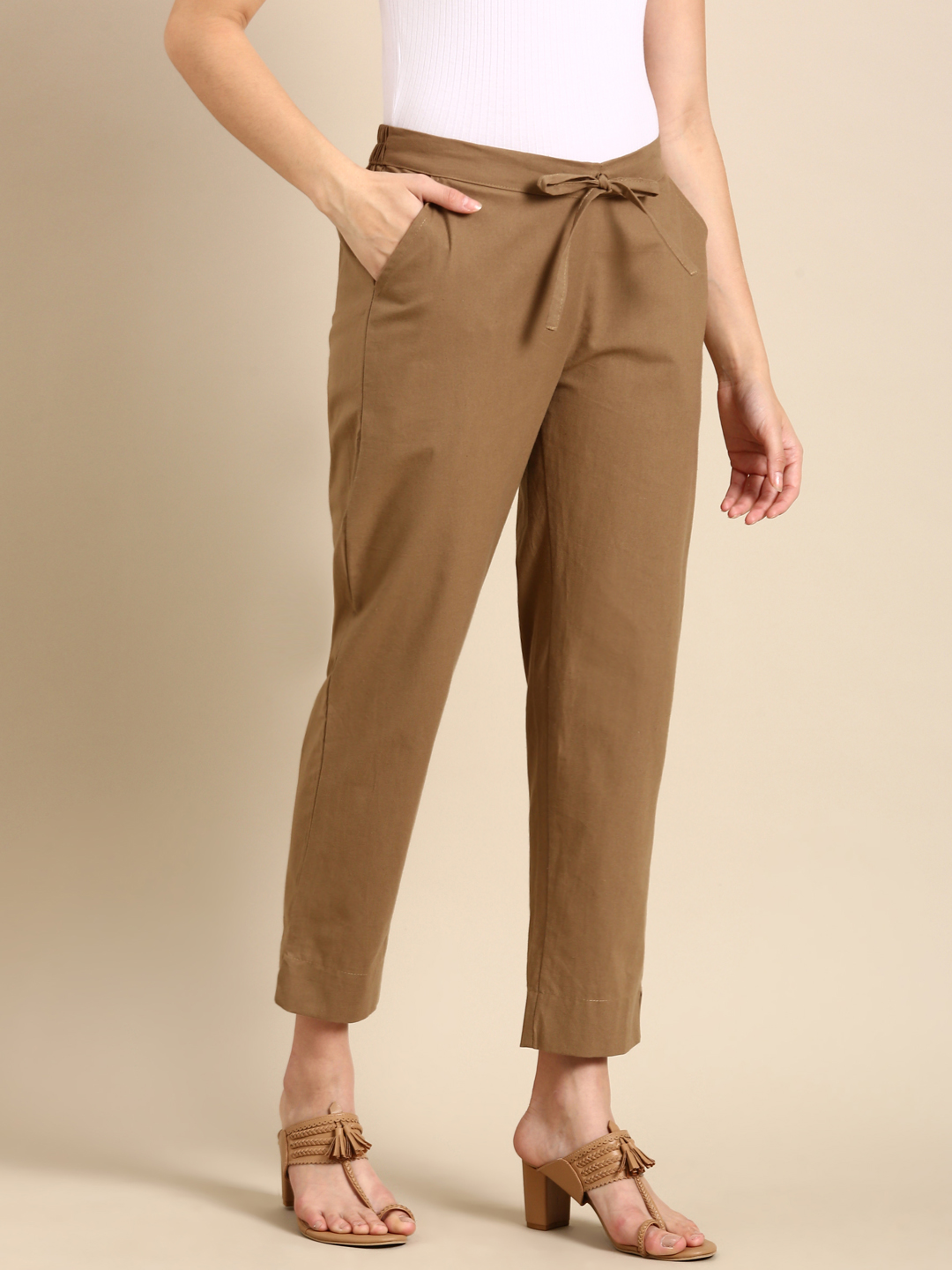Coffee Brown Classic Pants
