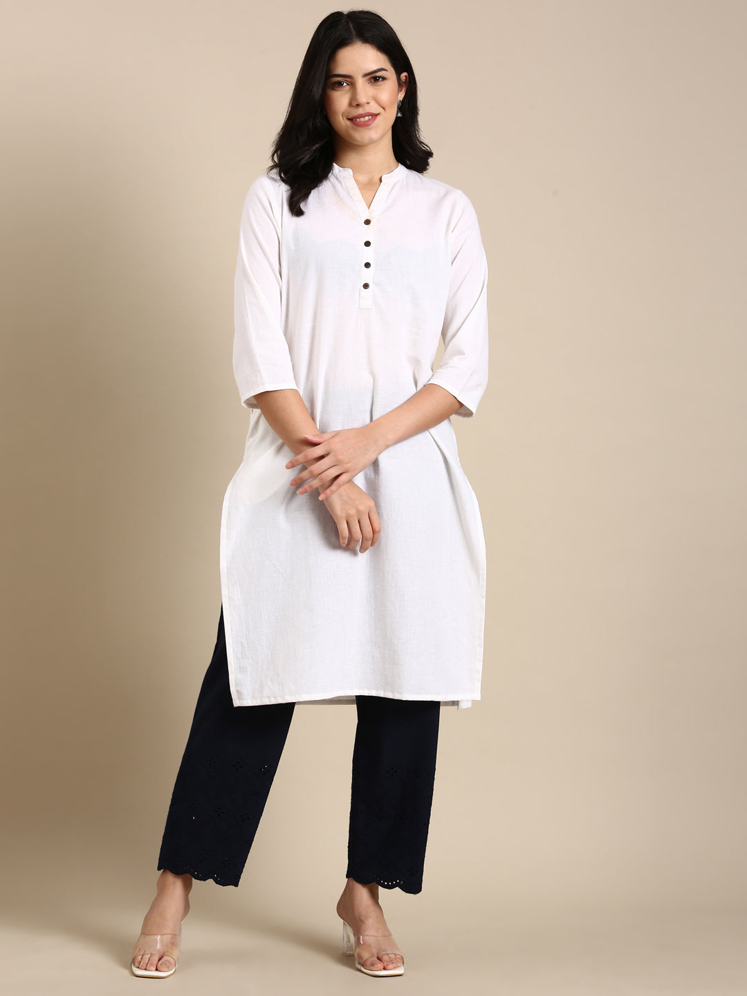 Navy Blue Chikankari Parallel