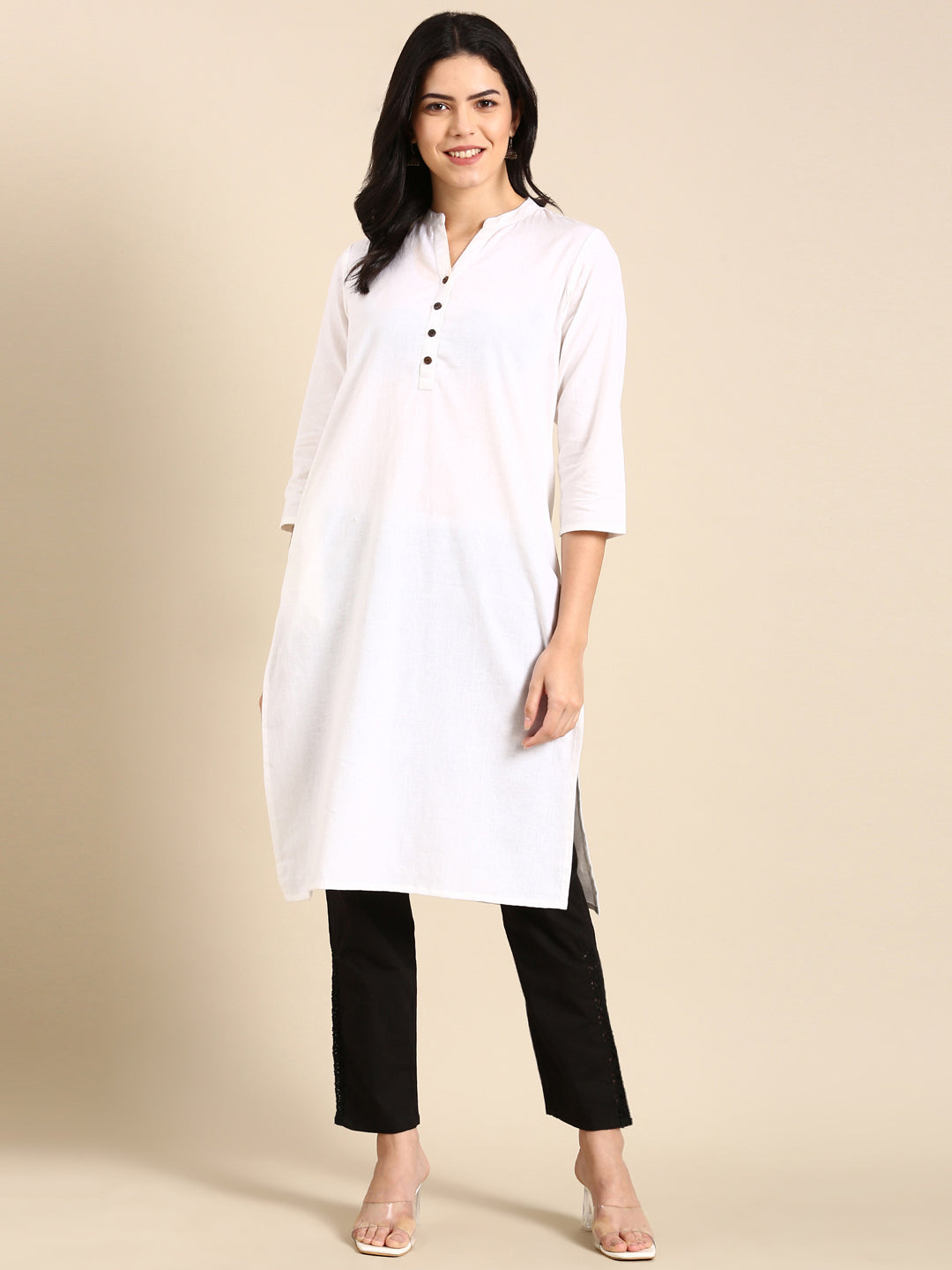 Black Side Chikan Pants