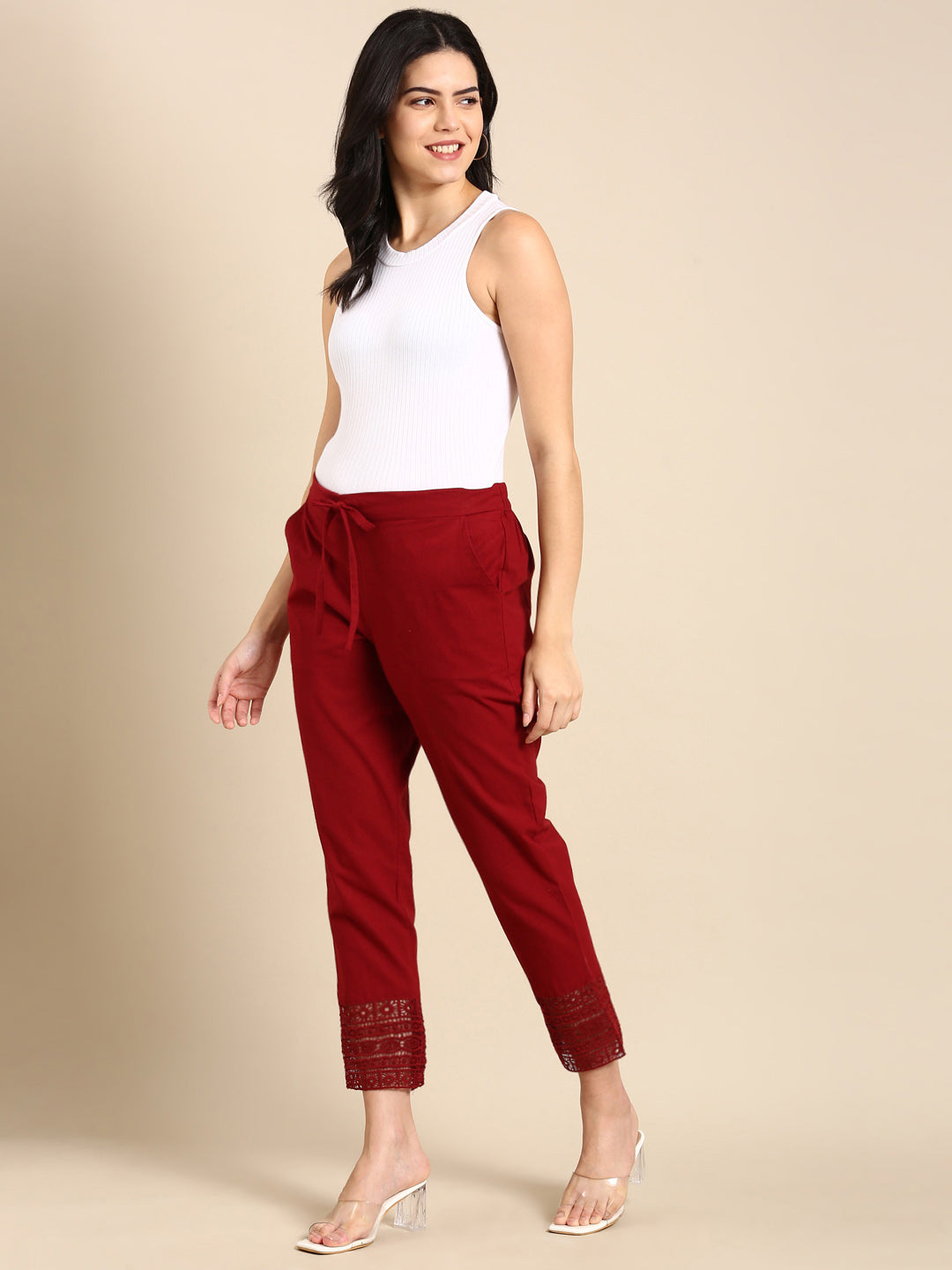 Marron Crochet Pants