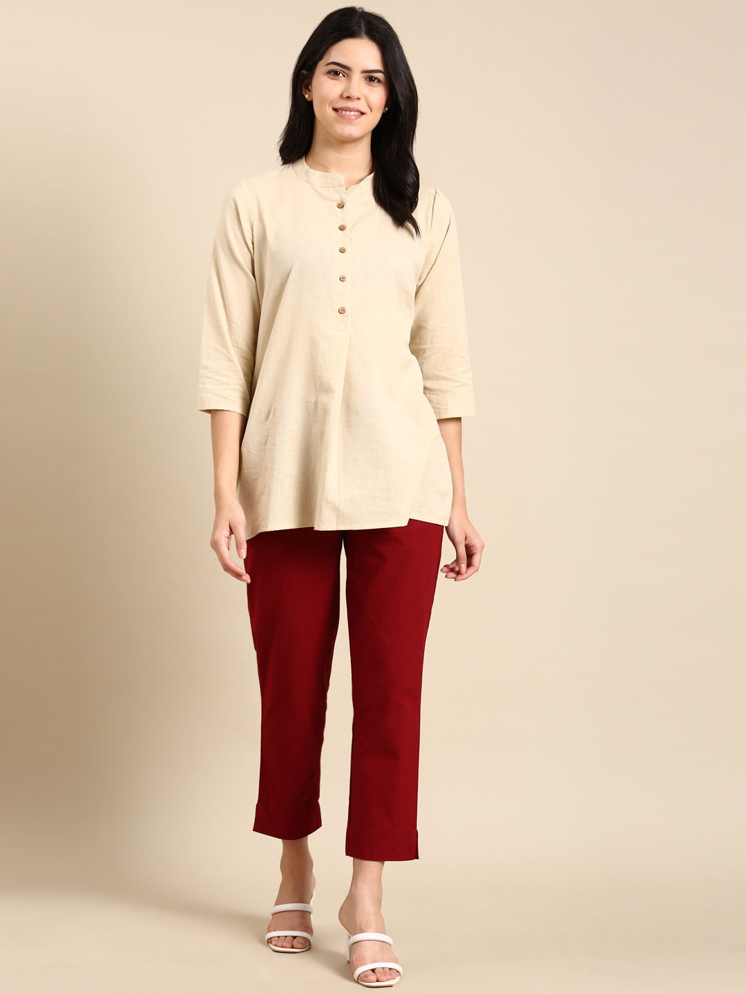 Maroon Classic Pants