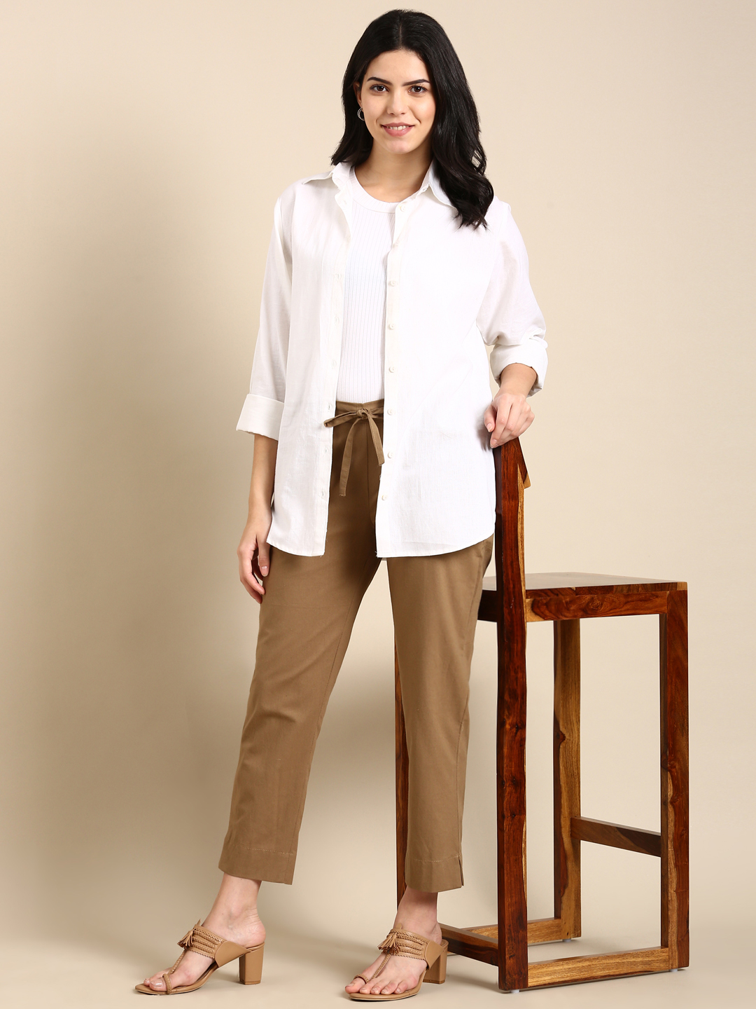 Coffee Brown Classic Pants