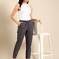 Dark Grey Side Chikan Pants